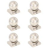 VIDAXL -Pfahlhaube 6 St Bol 91 x 91 mm Edelstahl