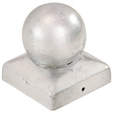 Vidaxl Pfostenkappen 6 Stück Kugel 71x71 mm verzinktes Metall