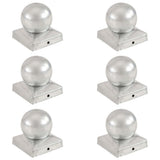 Vidaxl -Pfahlhauben 6 St Bol 91 x 91 mm verzinktes Metall