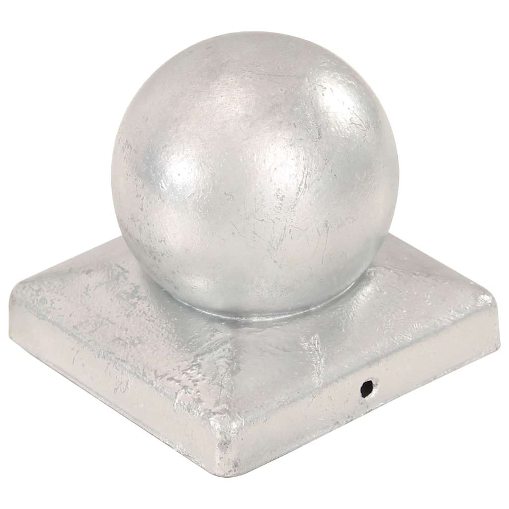 Vidaxl paalkappen 6 st bol 101x101 mm gegalvaniseerd metaal