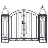 Vidaxl Port Decorative 122x20.5x100 cm Schmiedeeisen