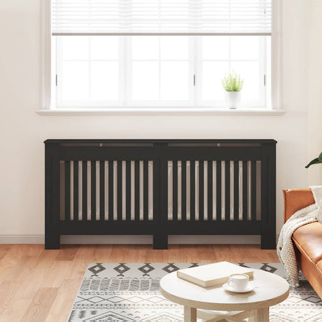 VIDAXL -Radiatorkonstruktion 172x19x81.5 cm MDF Schwarz
