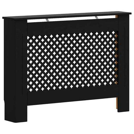 VIDAXL -Radiatorkonstruktion 112x19x81.5 cm MDF Schwarz