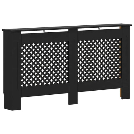 VIDAXL -Radiatorkonstruktion 152x19x81.5 cm MDF Schwarz