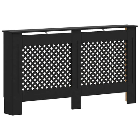 VIDAXL -Radiatorkonstruktion 152x19x81.5 cm MDF Schwarz