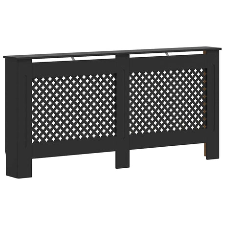 VIDAXL -Radiatorkonstruktion 172x19x81.5 cm MDF Schwarz