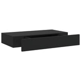 Vidaxl wandschap met lade zwevend 48x25x8 cm zwart