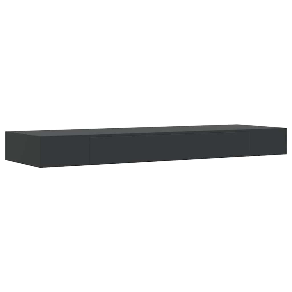 Vidaxl wandschap met lade zwevend 80x25x8 cm zwart