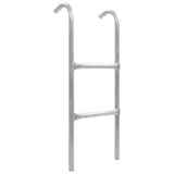 VIDAXL -Trampolinleiter mit 2 Sport 72 cm Stahl Silber gefärbt (geeignet für 65 cm Höhe)