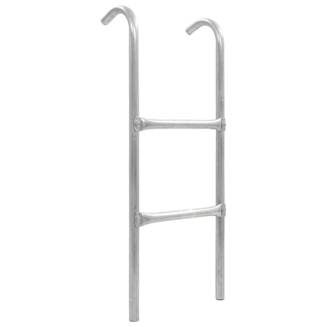 VIDAXL -Trampolinleiter mit 2 Sport 72 cm Stahl Silber gefärbt (geeignet für 65 cm Höhe)