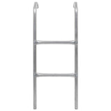 VIDAXL -Trampolinleiter mit 2 Sport 72 cm Stahl Silber gefärbt (geeignet für 65 cm Höhe)