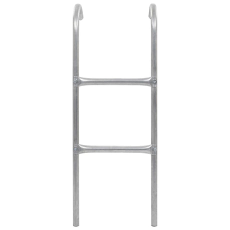 Vidaxl -Trampolinleiter mit 2 Sport 102,6 cm Stahl Silber gefärbt