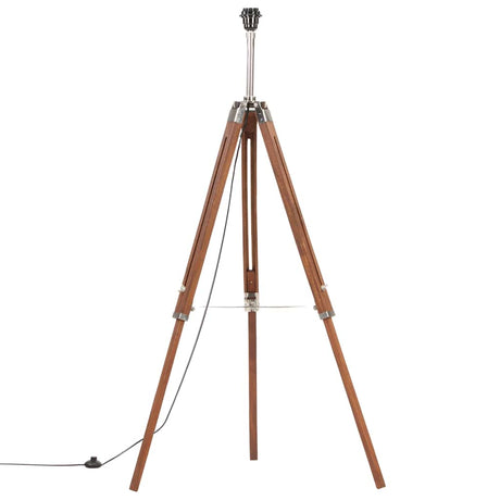 Vidaxl Stehlampe Driepoot 141 cm Festes Teakhonigbraun und Weiß