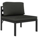 Vidaxl 4-delige loungeset met kussens aluminium antraciet