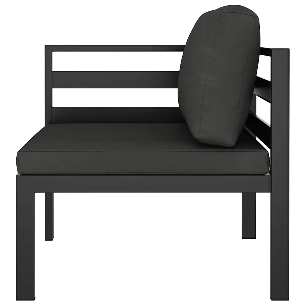 Vidaxl 5-delige loungeset met kussens aluminium antraciet