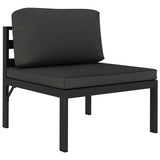 Vidaxl 3-delige loungeset met kussens aluminium antraciet