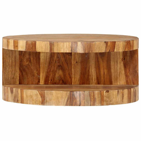 Vidaxl salontafel rond 65x30 cm massief acaciahout