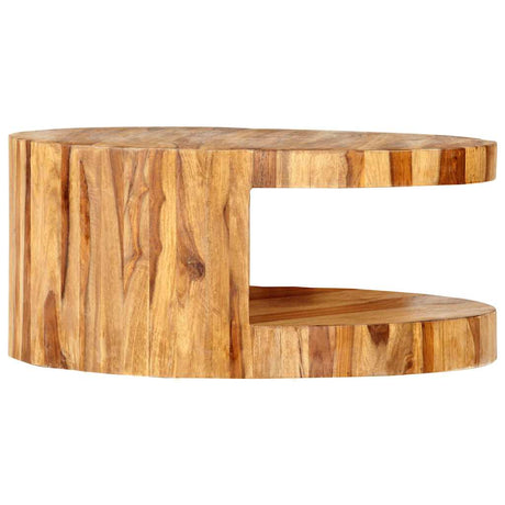 Vidaxl salontafel rond 65x30 cm massief acaciahout
