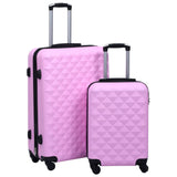 Vidaxl 2-teiliges hartes Gepäckset Abs Pink