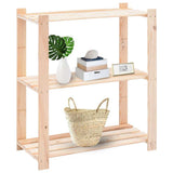 Vidaxx Lagerregale 3-lagig 2 Stk. 80x38x90 cm massives Kiefernholz 150 kg