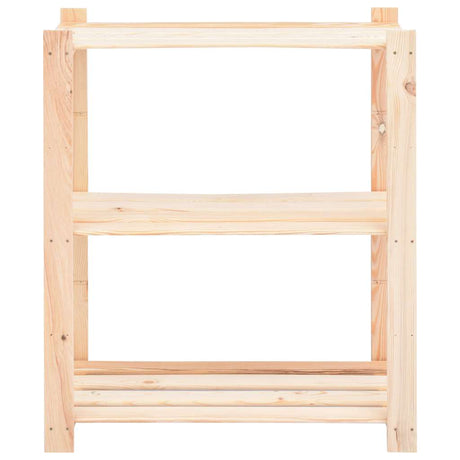 Vidaxx Lagerregale 3-lagig 2 Stk. 80x38x90 cm massives Kiefernholz 150 kg