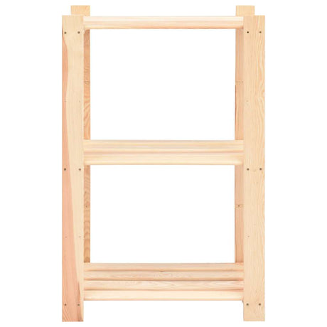 Vidaxx Lagerregale 3-lagig 2 Stk. 60x38x90 cm massives Kiefernholz 150 kg
