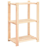 Vidaxx Lagerregale 3-lagig 3 Stk. 60x38x90 cm massives Kiefernholz 150 kg
