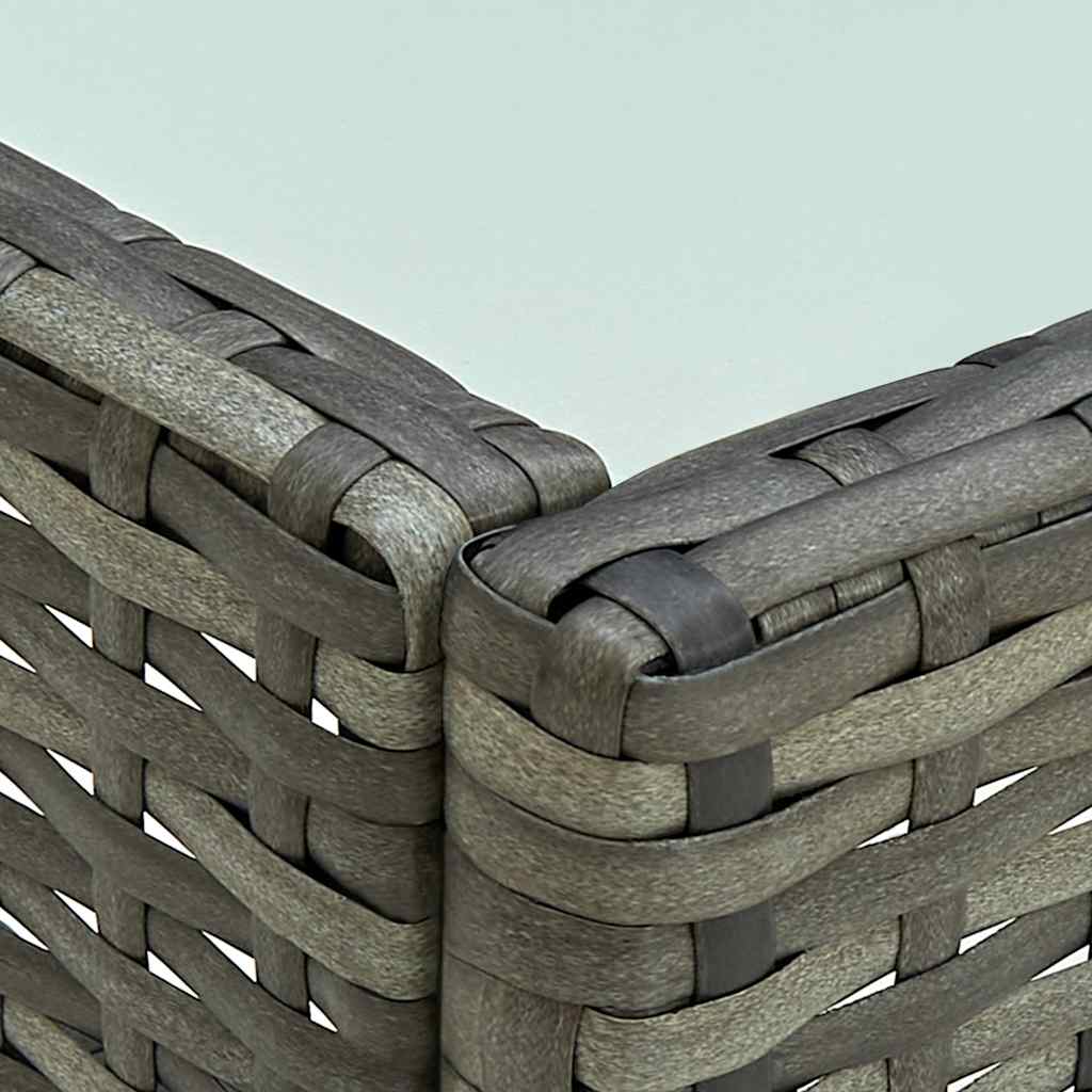 Vidaxl 4-delige loungeset met kussens poly rattan grijs