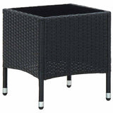 Vidaxl tuintafel 40x40x45 cm poly rattan zwart