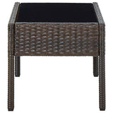 Vidaxl tuintafel 75x40x37 cm poly rattan bruin