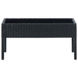 Vidaxl tuintafel 75x40x37 cm poly rattan zwart