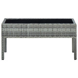 Vidaxl tuintafel 75x40x37 cm poly rattan grijs