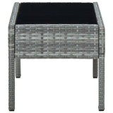 Vidaxl tuintafel 75x40x37 cm poly rattan grijs