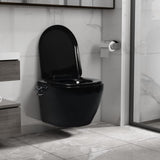 Vidaxl hängende Toilettengrenze mit Bidet -Funktion Keramik schwarz