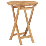 Vidaxl tuintafel inklapbaar ø60 cm massief teakhout