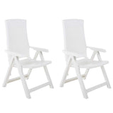 Vidaxl tuinstoelen 2 st verstelbaar kunststof wit