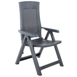 Vidaxl tuinstoelen 2 st verstelbaar kunststof antracietkleurig