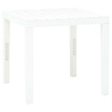 Vidaxl tuintafel 78x78x72 cm kunststof wit