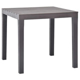 Vidaxl tuintafel 78x78x72 cm kunststof mokka