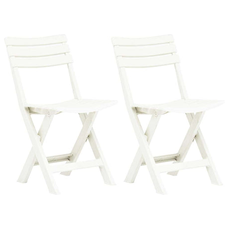 Vidaxl opklapbare stoelen, 2 stuks, wit plastic