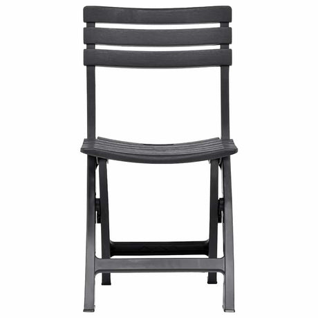 Vidaxl opklapbare stoelen, 2 stuks, kunststof, antraciet