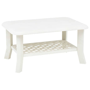 Vidaxl salontafel 90x60x46 cm kunststof wit