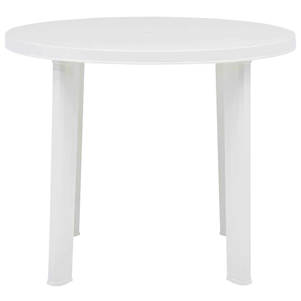 Vidaxl tuintafel 89 cm kunststof wit