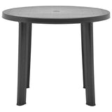 Vidaxl tuintafel 89 cm kunststof antraciet
