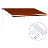 Vidaxl Luifel erstreckt sich automatisch 600 x 300 cm orange und braun