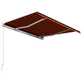 Vidaxx Markise manuell ausziehbar 350x250 cm Orange und Braun