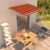Vidaxx Markise manuell ausziehbar 350x250 cm Orange und Braun