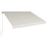 Vidaxl Luifel erstreckt sich manuell 400 x 300 cm Creme