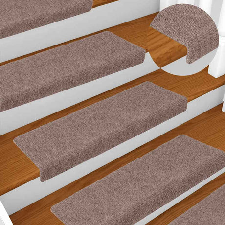 Vidaxl Treppenmatten Selbstadhäsiv 15 Teile 65x21x4 cm Creme mit rechteckiger Kante