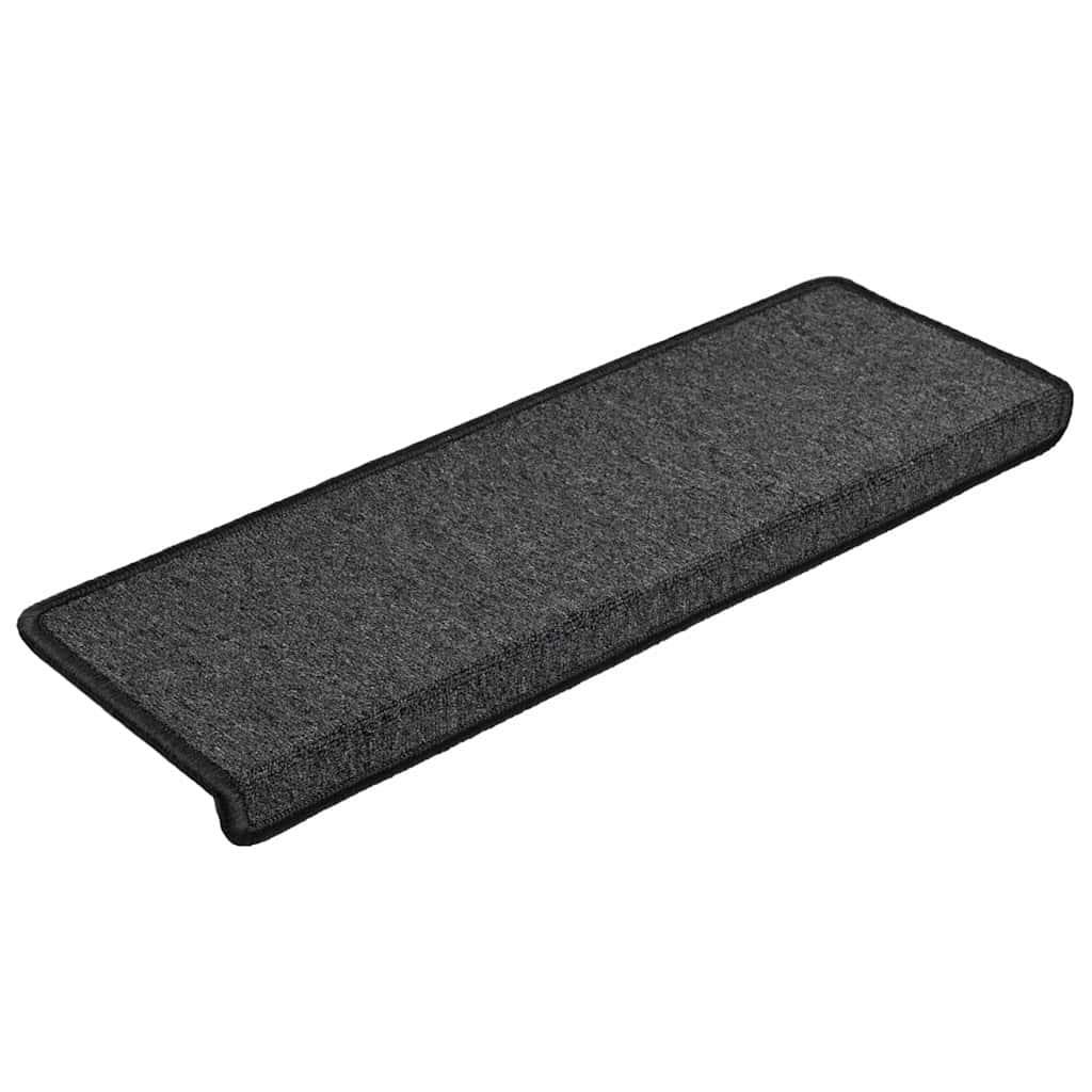 Vidaxl -Treppenmatten 15 ST 65x21x4 cm Anthrazit -Rechteckkante